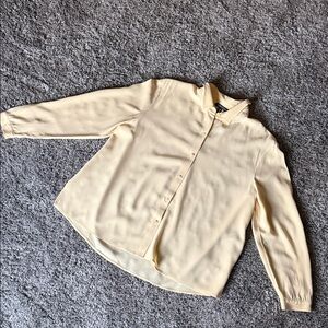 Eileen Fisher Pale Yellow Button-Up Blouse